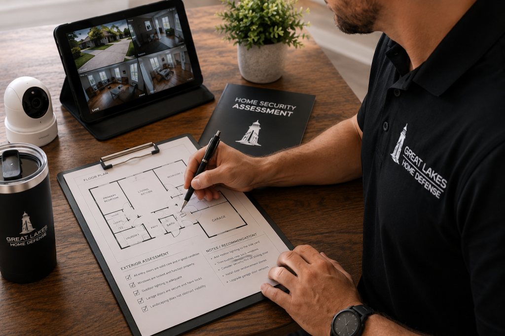 Home defense expert detailing a defense plan.